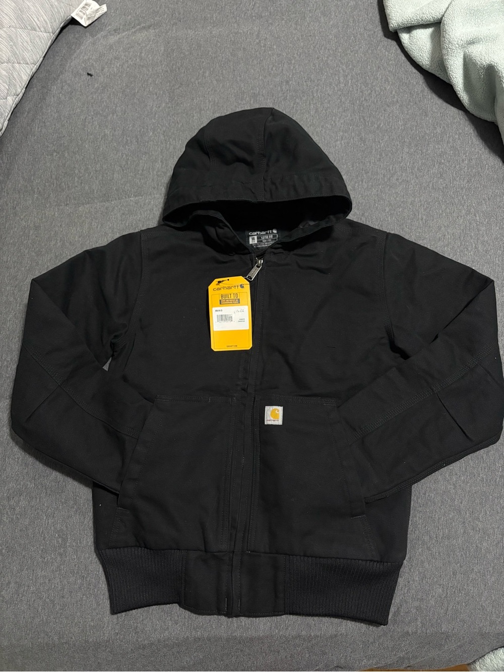 Carhartt Black Hooded Bomber Jacket